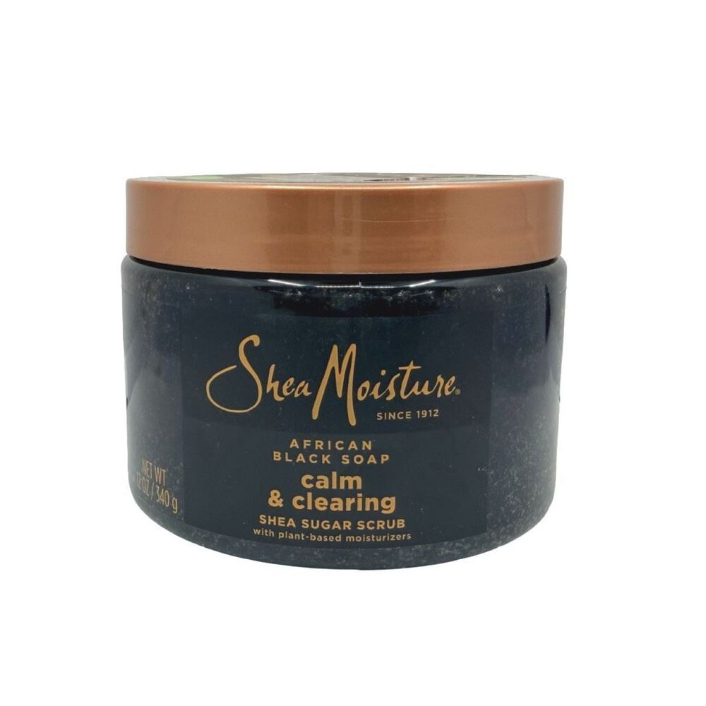 Shea Moisture African Black Soap Calm & Clearing Shea Sugar Scrub - 12 oz / 340g